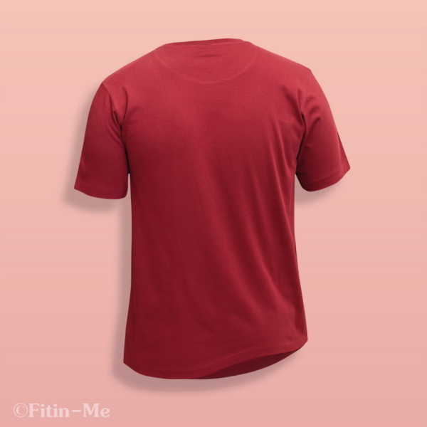 Fitin-Me Mens Classic Crew Neck T-Shirt - Supima Cotton - Sporty Maroon - Image 2