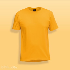 fitinme mens classic mustard yellow supima cotton round neck-tshirt