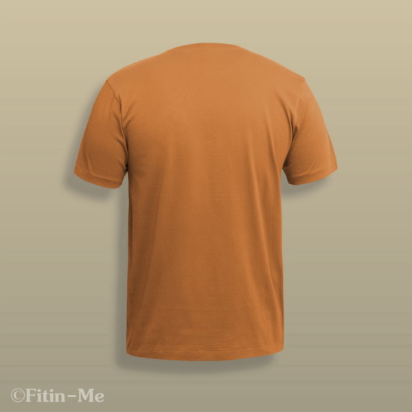 Fitin-Me Mens Classic Crew Neck T-Shirt - Supima Cotton - Caramel Brown - Image 2