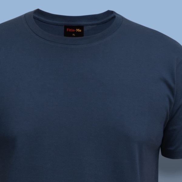Fitin-Me Mens Classic Crew Neck T-Shirt - Supima Cotton - Midnight Navy - Image 3