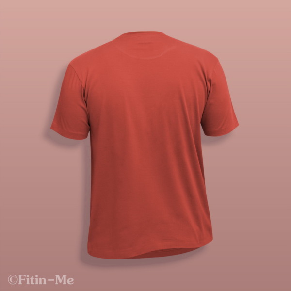 Fitin-Me Mens Classic Crew Neck T-Shirt - Supima Cotton - Brick Red - Image 2