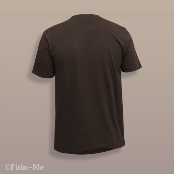 Fitin-Me Mens Classic Crew Neck T-Shirt - Supima Cotton - Coffee Brown (Washed) - Image 2