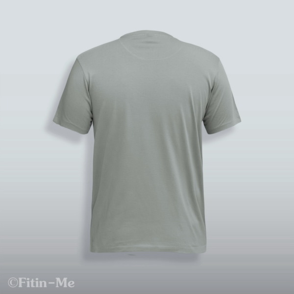 Fitin-Me Mens Classic Crew Neck T-Shirt - Supima Cotton - Pastel Grey - Image 2