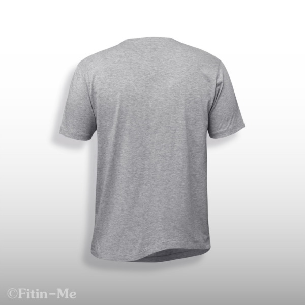 Fitin-Me Mens Classic Crew Neck T-Shirt - Supima Cotton - Heather Grey Marl - Image 2