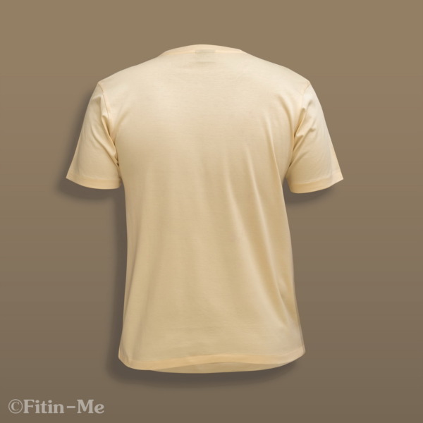 Fitin-Me Mens Classic Crew Neck T-Shirt - Supima Cotton - Butter Yellow - Image 2