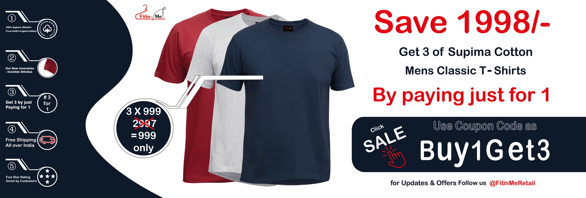 Buy1Get3 by our Discount Sale